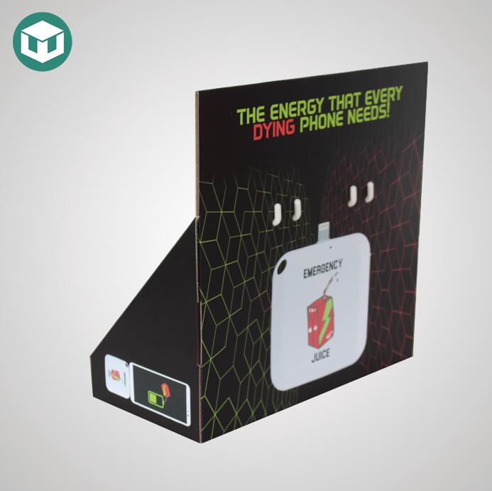 PDQ Glossy Lamination Counter Cardboard Display With Hook